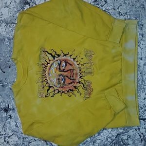 Sublime mens tye dye graphic crew sweatshirt